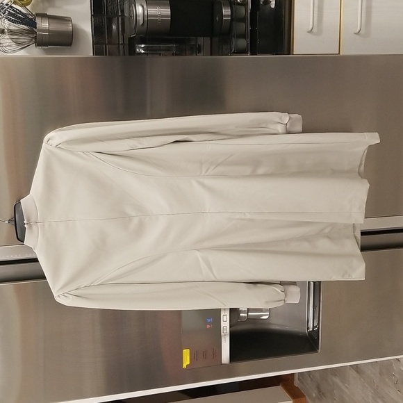 💕TRINA TURK💕 Wrigley Dress ~ Vegan Leather Oyster White 8 NWT - Picture 6 of 12